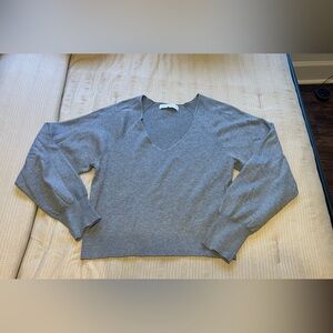 Abercrombie & Fitch Gray V-Neck Sweater